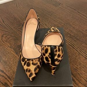 NWT - J. Crew leopard heel - calf hair